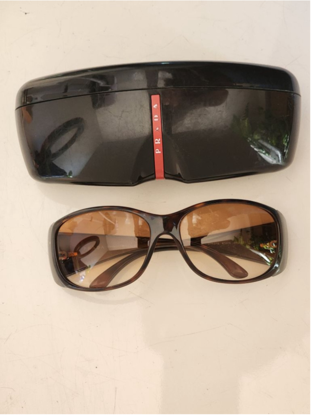 PRADA Vintage SPR07G Brown Tortoiseshell Sunglasses 61 mm 17 - Picture 5 of 13